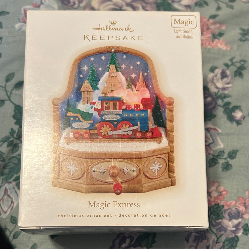 Hallmark Magic Express Ornament with Blue and Red Accents